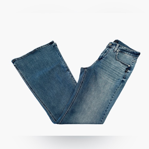 Silver Jeans Suki Flare Medium Wash Blue Jeans Size W30/L33 - Picture 6 of 12